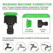 7 Patterns Adjustable Expandable Garden Hose Sprayer, High Pressure Wash Car, Lawn, Outdoor Cleaning, Suitable For Pet Bathing And Outdoor Washing, With Customizable Nozzle - Green - View 8