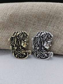 1 Stück vintage kreative Medusa Kopf Brosche, personalisierter Kleidungsschmuck Brosche für Schule