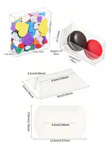 50/20/5件PVC透明枕形礼品盒，透明塑料立方体糖果盒，派对零食盒，独立巧克力炸弹包装盒，可爱透明塑料枕形礼品盒，适用于婚礼，派对，沐浴，糖果礼品，零食礼品盒，生日派对礼品盒，透明包装盒，派对礼物 - 彩色 - 查看 8