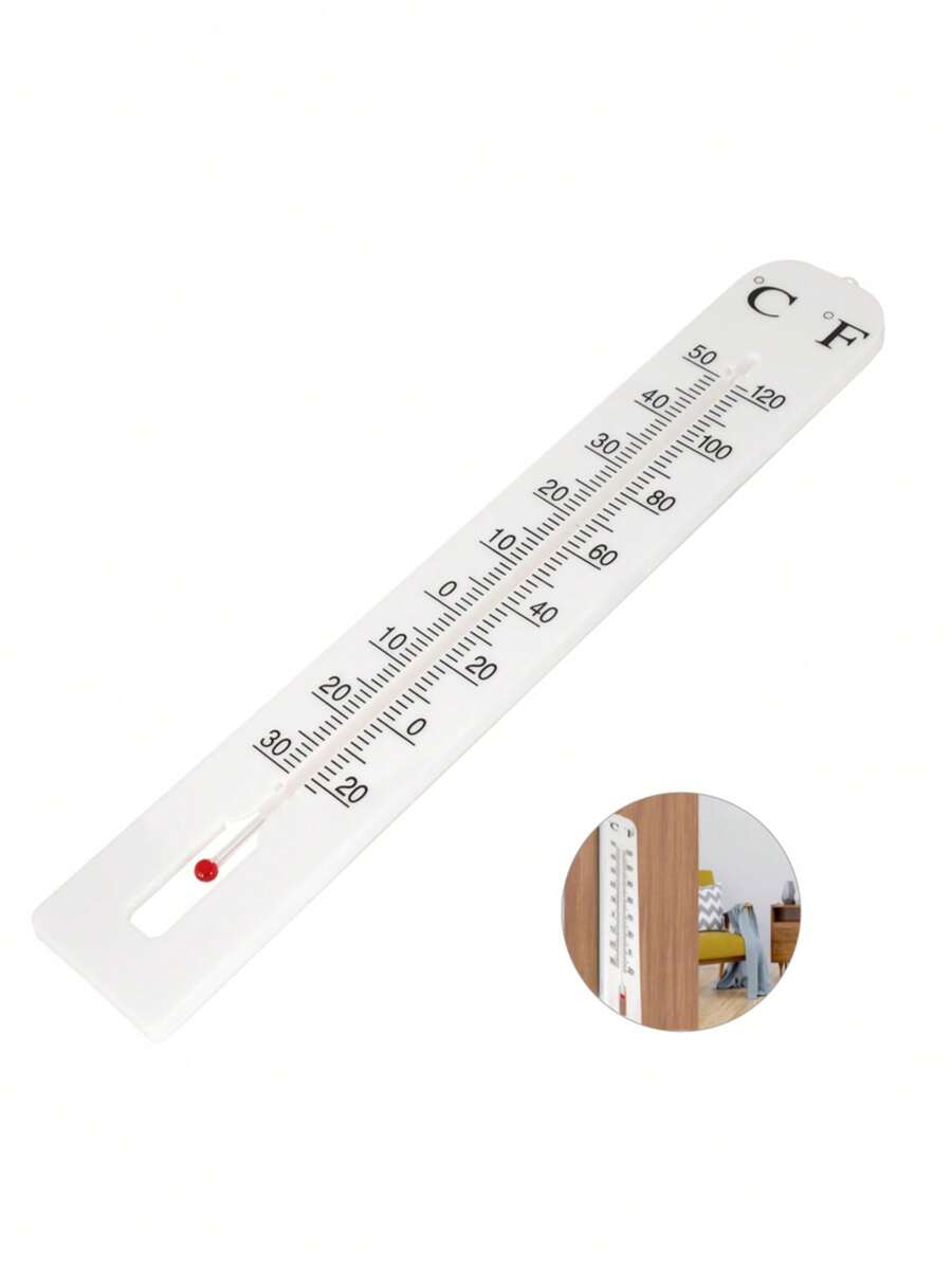 1pc High Precision Indoor & Outdoor Thermometer Hygrometer, Home Digital Wall Mounted Temperature Humidity Meter - Indoor and Outdoor 2 - View 1
