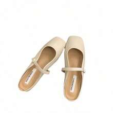 Retro Fairy Style On Mule's Legs With Buckles On Shoes - Beige - View 7