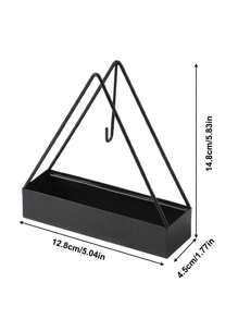 2pcs Triangle Iron Mosquito Coil Holder With Plastic Socket, Creative Home Hanging Incense Burner, Random Color
