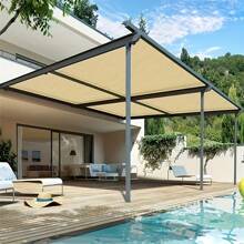 Tissu d'ombre jaune, store solaire durable, maille pare-soleil d'extérieur avec œillets, toile d'ombrage, résistant à la chaleur pour villa, piscine, kiosque, cour, jardin, plante, parking, grange, cadeau de Noël