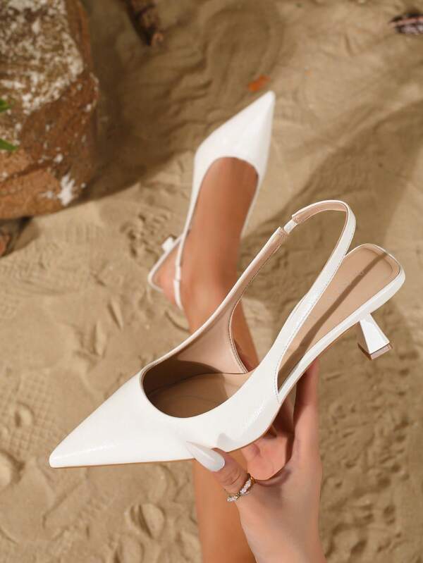 On feet& in love Women's Fashion Elegant Pointed-Toe Slip-On High Heel Pumps Suitable For Dresses