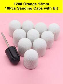 Easy Nail 10 Pcs Purple Nail Sanding Caps With Bit Nail Drill Bits For Foot File Callus Remover, Manicure Pedicure Nail Polisher #80 #120 #180 - Multicolor - View 26