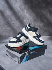 Zapatillas unisex, zapatos escolares para niños, zapatos deportivos casuales de estudiante, zapatos deportivos de color de contraste para actividades al aire libre, antideslizantes, zapatos para correr