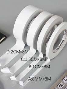 双面强力超薄透明胶带 - 强力粘合，适用于办公室、学校、DIY、剪贴簿、艺术、工艺品、卡片和返校礼物