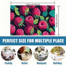 1/4/6/8/12 Piezas Manteles de mesa impresos de lino lavables, almohadillas protectoras de superficie, manteles de mesa de comedor para interiores y exteriores, adecuados para fiestas festivas, decoración de cocina y mesa de comedor