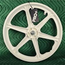 PRO+ 20" BMX Bicycle GT Style Mag Wheels - White With 6 Spokes, Ideal For BMX Bikes