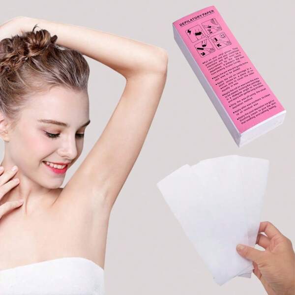 100 piezas de Papel para cuidado personal de la mujer, eliminación de vello corporal