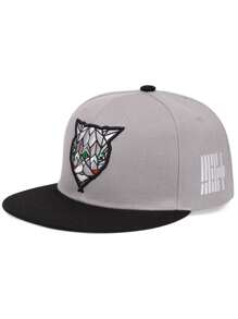 1pc New Arrival Diamond-Embroidered Letter Flat Brim Baseball Cap Sun Protection Street Style Unisex Couple Hat