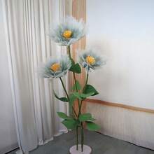 40cm bunte Tintenfisch-bemalte künstliche Pfingstrosenblumen, Fensterausstellungsdekor, Hochzeitszeremonie-Anordnung, Outdoor-Veranstaltungsdekor, Seide Netz Pfingstrose Großrequisit