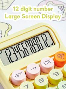 1pc Dopamine Color Series Calculator, Large Buttons, Desktop Calculator, 12-Digit Display Screen, Desktop Calculator, ABS Shockproof Material. Cute Calculator, Suitable For Teachers, Students, Office,School Supplies,Back To School