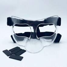 JIANNA 一体式透明ABS成人篮球防护面罩防撞鼻罩