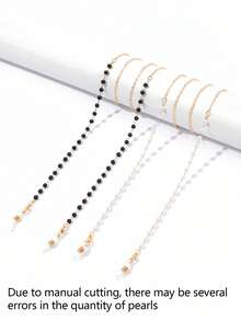 Bộ 2 dây đeo kính giả ngọc trai, dây đeo kính thời trang, dây đeo kính chống thất lạc, phù hợp cho nữ giới. - Nhiều màu - Xem 13