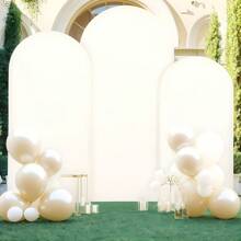 Arch Backdrop, 4ft, 5ft, 6ft, 6.6ft, 7.2ft, 8ft Beige Wedding Arch Cover 2 Sided Spandex Fitted Fabric Arch Backdrop Dome Arch Backdrop Fabric For Birthday Party Wedding Arch Stand Decoration, (Stand Not Included , Fabric Background Only)