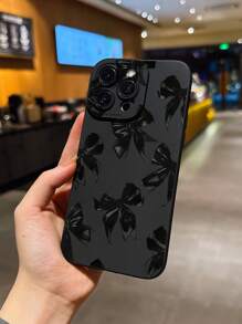 1 Stück dunkler Stil großer Schleifenmuster Stoßfeste Handyhülle, kompatibel mit Apple 16 Pro Max, 14, 13, 12, 11 Pro Max, XS Max, X, XR, 8, 7, Plus, Mini, Galaxy A13 4G, S21 FE 5G, A15, A21S, A34, A12, A50, S21, A71, S24, S25 und anderen Modellen, geeignet als Geburtstagsgeschenk für Freundin, Freund oder für den Eigengebrauch