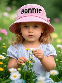 Chapeau de seau personnalisé, chapeau photo de petite fille personnalisé, chapeau de seau brodé, chapeau personnalisé, chapeau de randonnée, chapeau de soleil personnel, chapeau de camping, chapeau d'été, chapeau de soleil de voyage