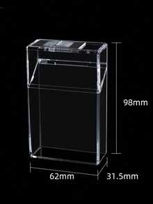1个塑料香烟盒，可装20支香烟，便携式透明防水防压香烟盒，男女通用，香烟盒，香烟盒，礼品 - 透明 - 查看 8