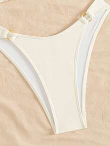 Women's Sexy Red Micro Bikini Set - Yellow - View 7