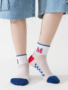 5 Pairs Of Spring And Summer Mesh Socks For Boys And Girls Aged 1-16, Short Socks, Comfortable, Breathable, Student Socks, Teenagers