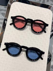 1 Stück/2 Stück/3 Stück/4 Stück Damen Mode Brillen 2025 Neu Rund Multi-Farben Mode Brillen geeignet für Ausflüge, Reisen, Vintage Stil, Musikfestivals, vielseitig einsetzbar für Sommerurlaub am Strand, Outdoor, Reisen