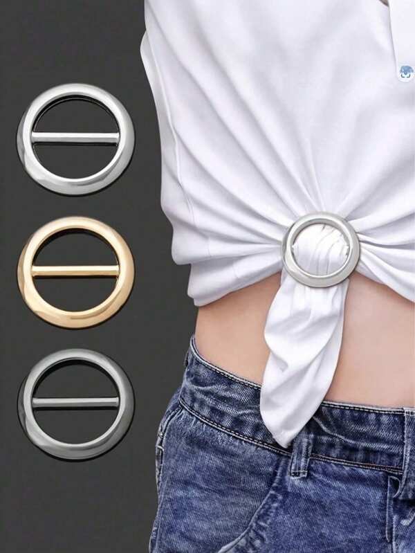 1 peça/3 peças/conjunto fivela antiderrapante cintura cinto ajustável botão clipes para suéter, camisa, roupa, presente para amigos
