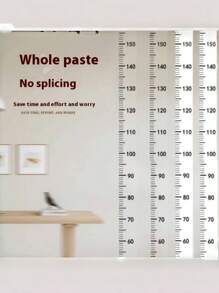 1pc Removable Clear 200cm Height Measurement Wall Sticker, No Residue, Simple Design For Children's Bedroom To Track Growth