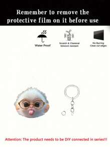 3 Stück Hip-Hop Affe, 2D Acryl Anhänger, sehr cooles Design, kann als multifunktionaler Schlüsselanhänger, Dekorationszubehör, Innenraum-Hängedekoration und DIY Rucksack-Anhänger verwendet werden, perfekt, ohne Batterie erforderlich [Das Produkt muss manuell installiert werden.] Halloween Zubehör Lehrertag Weihnachtsgeschenkideen Taschenzubehör Ausweishalter Autozubehör Taschenanhänger