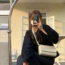 New Korean-Inspired Minimalist Square Bag, Versatile Shoulder Bag, Underarm Bag, And Crossbody Bag With Fine Craftsmanship, Minimalist Design, And Premium Quality - White - View 7