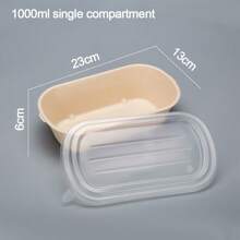 10/20Pcs Portable Disposable Packing Light Food Box 700ml/1000ml Paper Pulp Lunch Box Divided Lunch Box