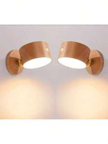 Lâmpada De Parede Com 3 Modos Sem fio Com Imã Luz de Leitura LED Moderna Luminaria de Dimmer Alimentada por USB Recarreg - Castanho - Visão 11
