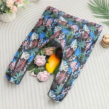1 pièce sac fourre-tout réutilisable pour le shopping à imprimé tropical