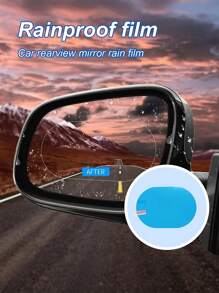 Film transparent haute protection pour rétroviseur de voiture - Film de protection contre la pluie et le brouillard pour les rétroviseurs latéraux et arrière, avec une transparence optique à 99%, un revêtement hydrophobe nano-micronique, une protection contre l'eau, l'huile, la poussière, le brouillard, les rayures et l'éblouissement