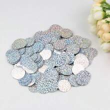 90pcs (20g) 25mm PVC Flat Round Loose Sequins With 1 Side Hole 2.5CM Sequin Paillettes Sewing Wedding Craft Accessories DIY Pendant Sequin Trim - Multicolor - View 5