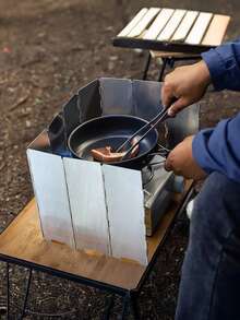 1 Set Ultra-Light Aluminum Camping Stove Windshield - Perfect For Outdoor Cooking - Multicolor - View 2