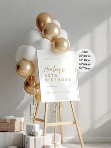 1 Custom Name Birthday Welcome Frameless Poster, Custom Canvas Poster, Birthday Welcome Sign Poster, Rose Gold Birthday Decor Background, Custom Date Birthday Party Decoration, Birthday Welcome Sign Decoration, Birthday Gift, Personalized Gift - Multicolor - View 3