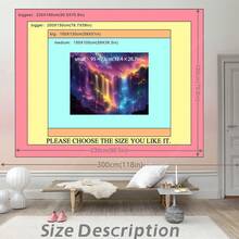 1 件梦幻星空瀑布挂毯，五彩斑斓的星空瀑布，波西米亚风格，手工编织，神秘景观，客厅卧室装饰，免费安装，易于悬挂 - 彩色 - 查看 3