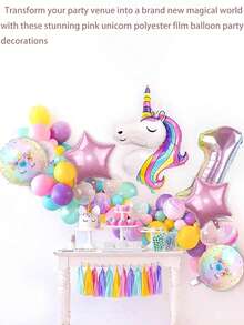 Bộ 6 bóng bay số hình tai kỳ lân, kích thước 32 inch, hiệu ứng ombre, thích hợp trang trí tiệc sinh nhật và kỷ niệm. - Nhiều màu - Xem 6