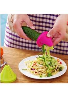1pc Multi-Functional Vegetable And Fruit Peeler And Spiral Grinder - Suitable For Potatoes, Carrots, Radishes, Etc.