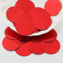 90pcs (20g) 25mm PVC Flat Round Loose Sequins With 1 Side Hole 2.5CM Sequin Paillettes Sewing Wedding Craft Accessories DIY Pendant Sequin Trim - Multicolor - View 34