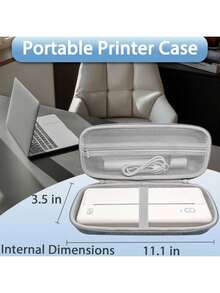 Hard Portable Printer Case Compatible With Aixiqee Portable Wireless Printer A80/Gutherren Portable-Printer A81/Minzhi Portable Thermal Printer A80,Shockproof Scratch Resistant(Case Only) - Grey - View 2