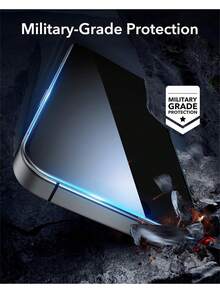 ZYONS 两片装 9H 高硬度防窥屏保护膜，兼容 ，一次安装，精准贴合，无气泡或边缘翘起，正面显示超清晰，侧边隐私保护，触感顺滑，防刮擦/防尘/防水/防指纹，兼容 17 Pro Max、17 Pro、17 Air、17、16、16 Plus、16 Pro、16 Pro Max、15、14、13、Mini、12、11、XS Max、XR - 彩色 - 查看 4