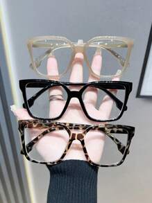 1/3pcs Stylish Cat Eye Large Frame Cute Classic Photo Glasses