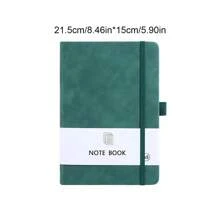 1 pezzo Taccuino portatile minimalista e alla moda formato A7/A6/A5, copertina in vera pelle di pecora morbida, texture fine, pagine interne in carta Dacron spessa, impermeabile e resistente, con design a quadri e porta-penna, taccuino semplice per studenti, blocco note portatile