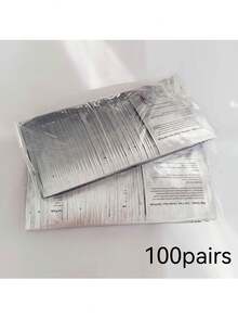 100pcs/Pack False Eyelash Extension Strips, Eyelash Extension Tools, Eyelash Extension Pads, Lint-Free Eye Patches, Gentle & Non-Irritating, Suitable For All Eye Types, For Eyelash Extensions - White - View 9