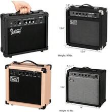 Glarry Bass Guitar Amplifier Speaker - 20W, 30W, And 40W Options Available With Volume Control - Stylish Black/Natural Finish - 30W 黑色 - 查看 7