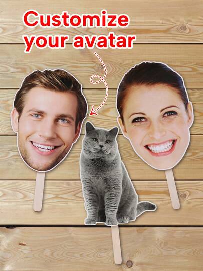 Customizable Large Handheld Portrait Fan. The Fan Surface Can Be Personalized, Featuring A Customizable Face. Ideal For Wedding Gifts, Fun Bachelor/Bachelorette Party Decorations, Birthday Parties, Reusable, Multifunctional, Highly Decorative, Stylish, And Perfect For Photos. Also Suitable As A Face Prop For Bridesmaids, Girlfriends, Parents, Family Members, And Couples.