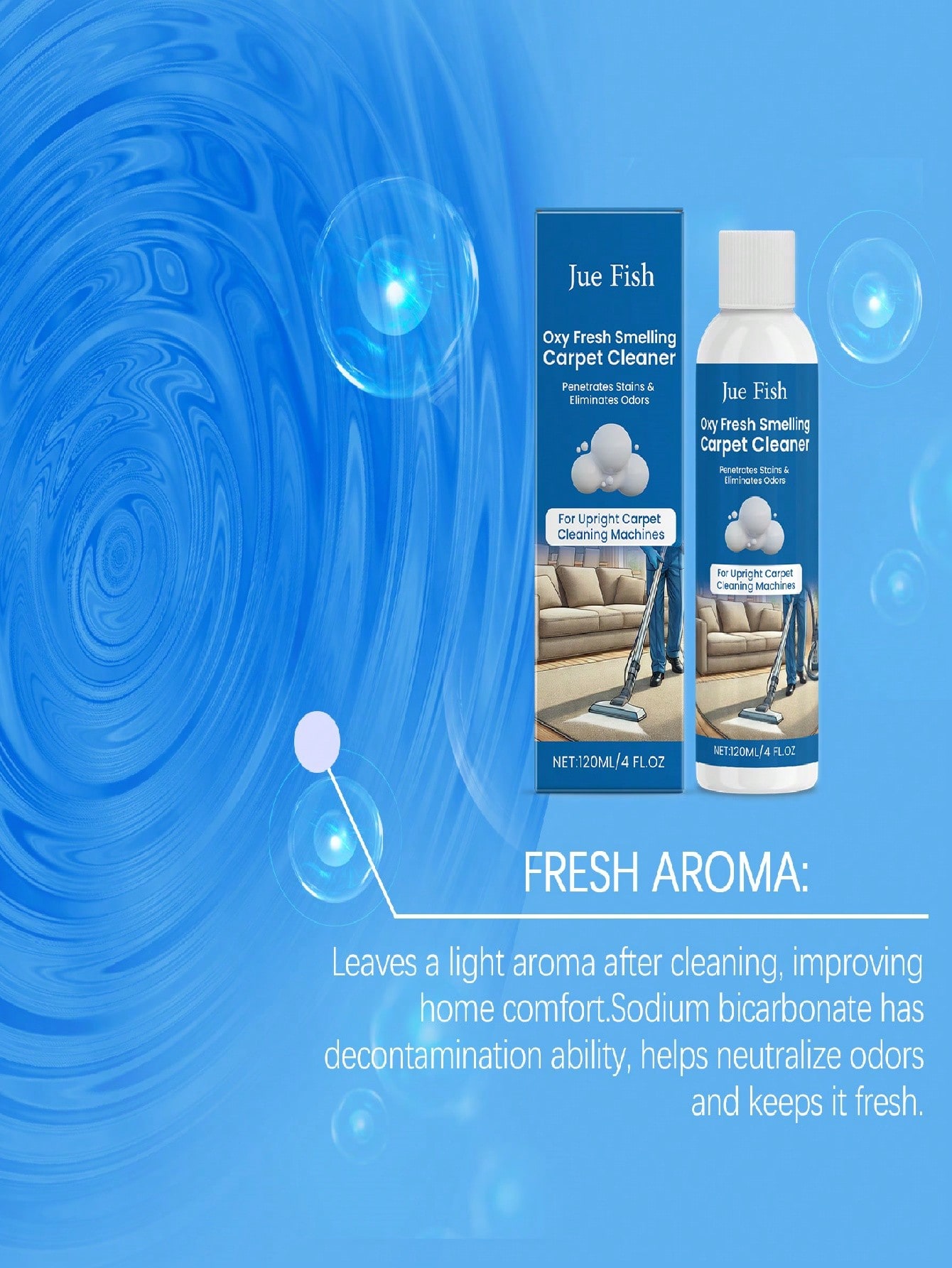 منظف السجاد 120 مل لإزالة البقع بفعالية من السجاد...