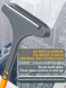 1/2 Pcs Cleaning Brush For Mosquito Window Screen Brush Control Anti-Mosquito Net Clear Window Cleaner Household Cleaning Tool - Blue - View 7